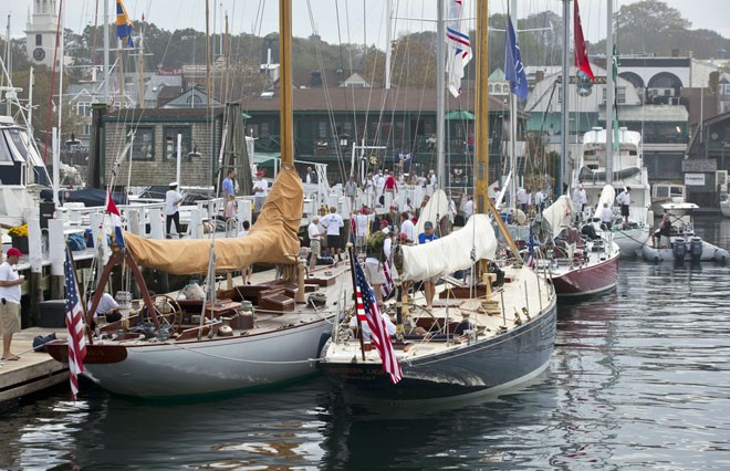 12 Meters at Bannister’s Wharf during the 2011 12 Metre North American Championships © Billy Black http://www.BillyBlack.com